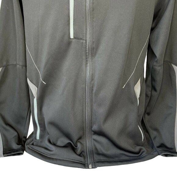 North End Sport Zip Front Jacket Mens Large Black Fleece Lined Zippers - Picture 4 of 9